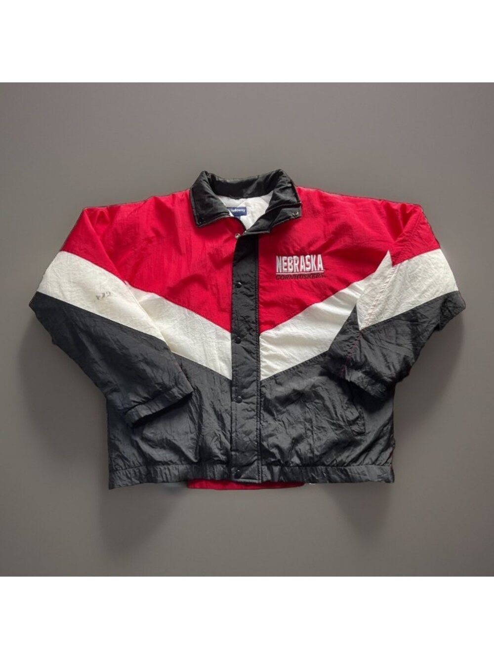 Vintage 90s Nebraska Cornhuskers Holloway Puffer Jacket Mens L College Football